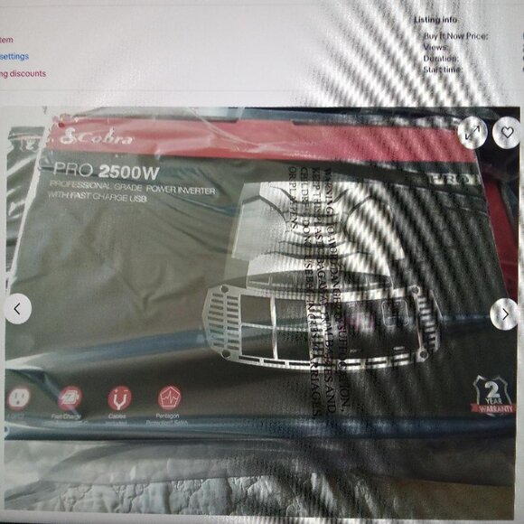 COBRA 2500 WATT POWER INVERTER WITH CABLES MSRP HOME DEPOT $309 - Picture 2 of 2